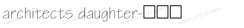 architects daughter字体转换